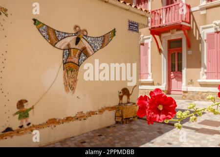 Mosaici di Ile Penotte a Les Sables d Olonne, Francia Foto Stock