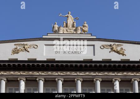 Ultimo piano del Teatro reale di San Carlo del XVIII secolo, Napoli, Italia Foto Stock