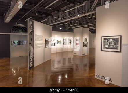 Spazio espositivo presso il Museo del canale di Panama City Foto Stock