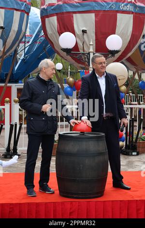 Europapark Rust - inizio stagione Conferenza stampa 2023 Foto Stock