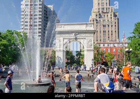 Washington Square Arch, New York City, Stati Uniti d'America Foto Stock