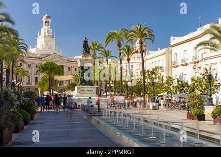 Piazza San Juan de Dios a Cadice Foto Stock