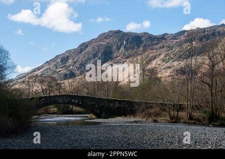 Intorno al Regno Unito - River Derwent, nella valle di Borrowdale, Lake District, Regno Unito Foto Stock