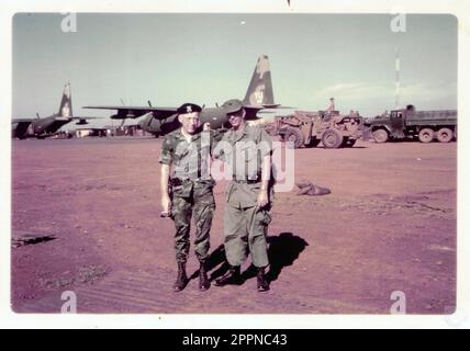 Officiers de l'US Air Force au Vietnam Foto Stock