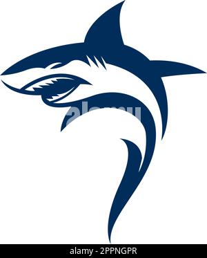 Modello di illustrazione del design del logo Shark Icon Illustrazione Vettoriale