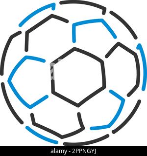 Icona di pallone da calcio Illustrazione Vettoriale