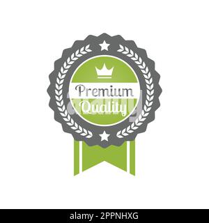 Etichetta di qualità superiore con nastro per striscioni Illustrazione Vettoriale