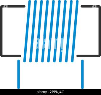 Icona bobina induttore Illustrazione Vettoriale