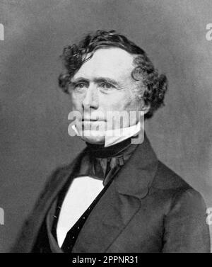 Franklin Pierce. Ritratto del 14th° presidente degli Stati Uniti, Franklin Pierce (1804-1869), . c. 1858 Foto Stock