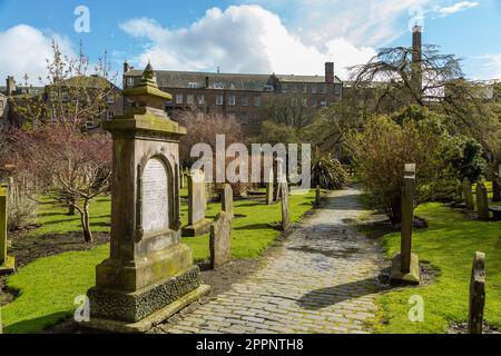 Cimitero di Howff nel centro di Dundee, Scozia Foto Stock