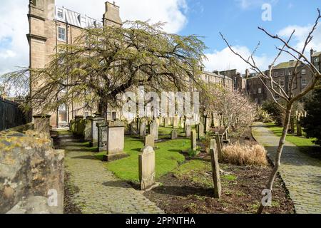 Cimitero di Howff nel centro di Dundee, Scozia Foto Stock