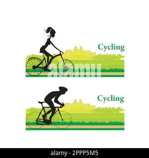 Poster in bicicletta Illustrazione Vettoriale