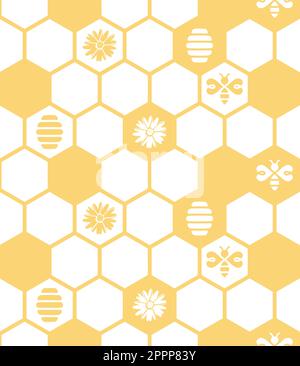 Modello senza giunture vettoriale a nido d'ape Illustrazione Vettoriale