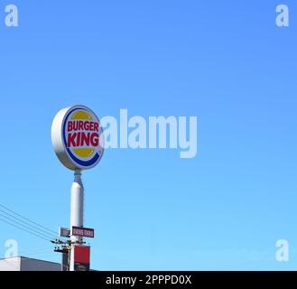 Città: Marilia, São Paulo, Brasile, 03 marzo 2022.. Burger King è una delle più grandi catene di hamburger di Marilia, regione centro-occidentale dello Stato Foto Stock