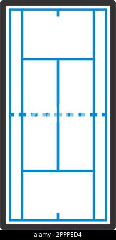 Icona campo da tennis Illustrazione Vettoriale