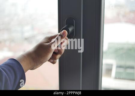 maniglia per porta o finestra Foto Stock