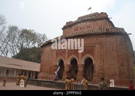 Fotografie del Tempio di Kantajew a Dinajpur in Bangladesh. Questo antico tempio è un edificio religioso appartenente al 18th ° secolo. Foto Stock