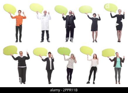 gruppo di persone di successo business con commenti Foto Stock