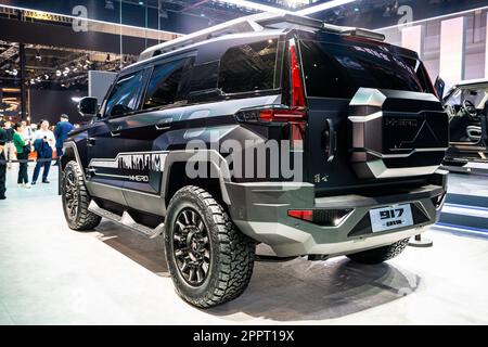 Il SUV elettrico Mengshi M-Hero 917 di Dongfeng in mostra al Salone dell'Auto di Shanghai del 2023. Foto Stock