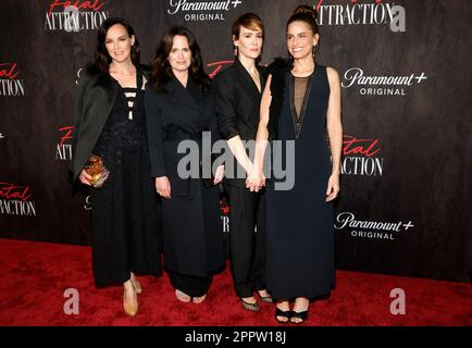 24 aprile 2023 Los Angeles, California - Carla Gallo, Elizabeth Reaser, Sarah Paulson, Amanda Peet,. 'Los Angeles Premiere of Paramount + ''Fatal Attraction'' tenuto al SilverScreen Theater di Los Angeles. (Credit Image: © FS/AdMedia via ZUMA Press Wire) SOLO PER USO EDITORIALE! Non per USO commerciale! Foto Stock