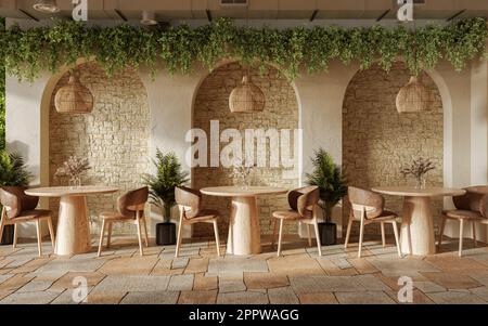 Parete ad arco in un design d'interni moderno Foto Stock