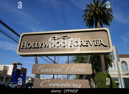 Los Angeles, California, USA 20th aprile 2023 Hollywood Forever Cemetery il 20 aprile 2023 a Los Angeles, California, USA. Foto di Barry King/Alamy Stock Photo Foto Stock