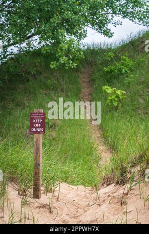 Parco nazionale Indiana Dunes del lago Michigan Foto Stock