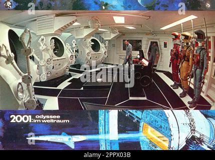 KEIR DULLEA e GARY LOCKWOOD in Discovery One Spaceship nel 2001 : Un'ODISSEA SPAZIALE / ODYSSEE IM WELTRAUM 1968 regista STANLEY KUBRICK sceneggiatura Arthur C. Clarke e Stanley Kubrick Stanley Kubrick Productions / Metro Goldwyn Mayer (MGM) Foto Stock