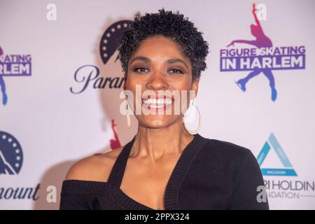 New York, New York, Stati Uniti. 24th Apr, 2023. (NUOVO) Figure Skating nel 26th° Gala annuale di Harlem "Celebring Excellence &amp; Sisterhood". 24 aprile 2023, New York, New York, USA: Alicia Hall-Moran partecipa al Figure Skating nel 26th° Gala annuale di Harlem "Celebring Excellence &amp; Sisterhood" presso Gotham Hall il 24 aprile 2023 a New York City. (Credit Image: © M10S/TheNEWS2 via ZUMA Press Wire) SOLO PER USO EDITORIALE! Non per USO commerciale! Foto Stock