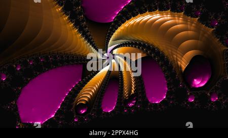 Infinite Mandelbrot Fractal Zoom colorful Art Render astratto matematica Scienza Arte Foto Stock