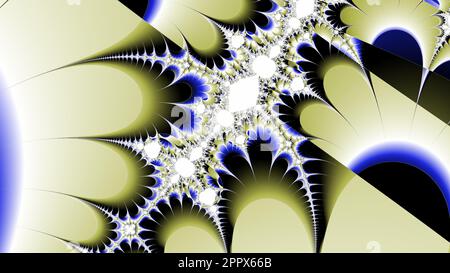 Infinite Mandelbrot Fractal Zoom colorful Art Render astratto matematica Scienza Arte Foto Stock