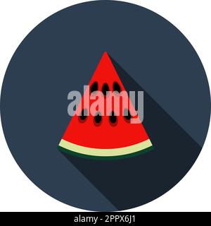 Icona di cocomero in colori UI Illustrazione Vettoriale