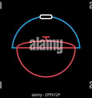 Camping cauldron da metallo vettore icona Illustrazione Vettoriale