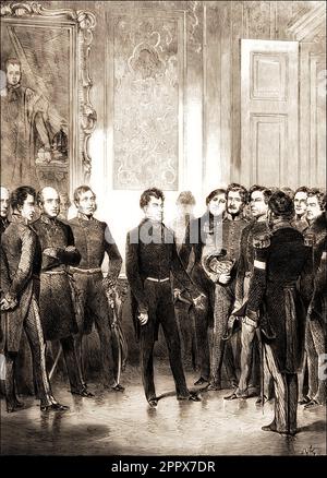 Abdicazione del principe Klemens Wenzel von Metternich, 1773-1859, statista dell'Austria imperiale Foto Stock