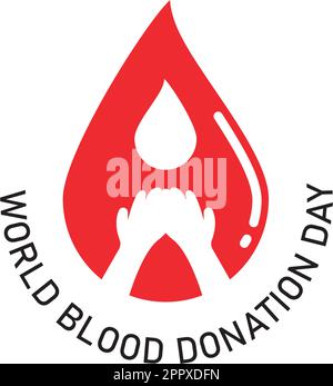 international blood donation day icona disegno di concetto di illustrazione vettoriale Illustrazione Vettoriale