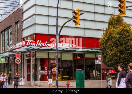 Tim Hortons a Vancouver British Columbia Canada Foto Stock