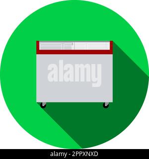 Supermercato Mobile Freezer icona Illustrazione Vettoriale