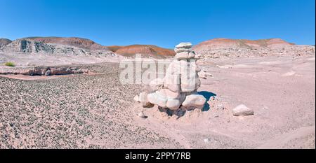 Vari hoodoos in Angels Garden al Petrified Forest National Park Arizona. Foto Stock