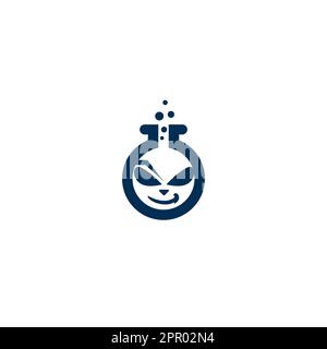 Alien Lab Logo Template Design Vector. Illustrazione Vettoriale