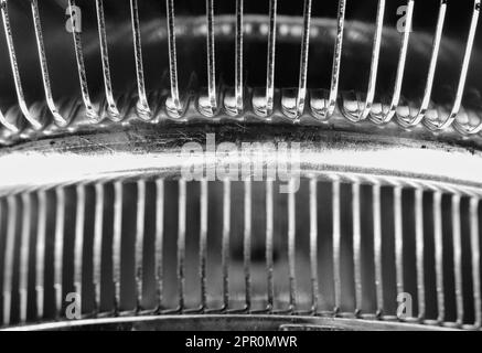 Macro di color argento cpu Cooler, Extra close up Foto Stock