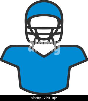 American Football Icona Player Illustrazione Vettoriale