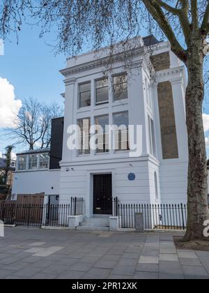 Ex residenza del attivista ed educatore Sir Henry Cole, 33 Thurloe Square, South Kensington, Londra, Regno Unito. Foto Stock