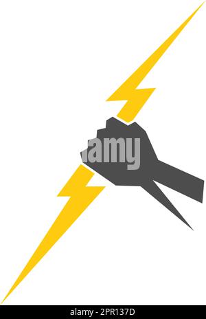 Illustrazione del design dell'icona del logo Lightning Illustrazione Vettoriale