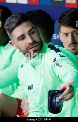 BARCELLONA - Apr 8: Yeray Alvarez alla partita di LaLiga tra RCD Espanyol e Athletic Club de Bilbao allo stadio RCDE il 8 aprile 2023 a Barcelon Foto Stock