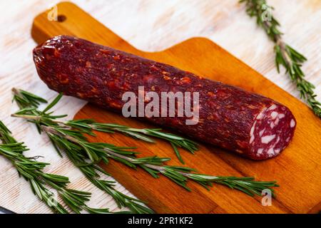 Salsiccia Braunschweiger, salsiccia tradizionale tedesca Foto Stock