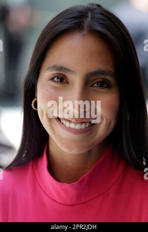 Città del Messico, Messico. 25th Apr, 2023. Diana Flores, capitano della squadra di calcio della bandiera messicana al Senato di Città del Messico. Il 25 aprile 2023 a Città del Messico, Messico (Credit Image: © Luis Barron/eyepix via ZUMA Press Wire) SOLO PER USO EDITORIALE! Non per USO commerciale! Foto Stock