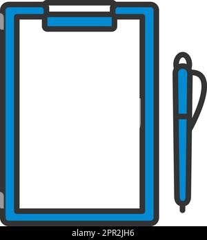 Icona di tablet e penna Illustrazione Vettoriale