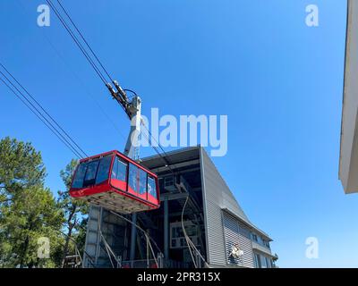 Cabina funivia sul Monte Isabel de Torres, Puerto Plata, Repubblica Dominicana. Foto Stock