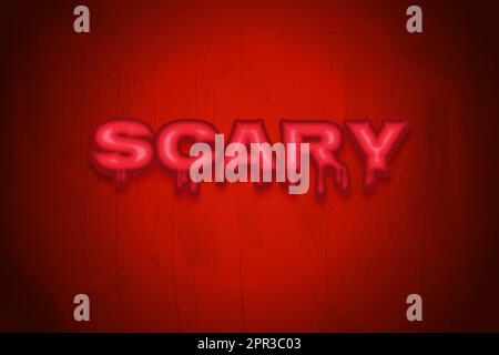 Effetto testo spaventoso Illustrazione Vettoriale