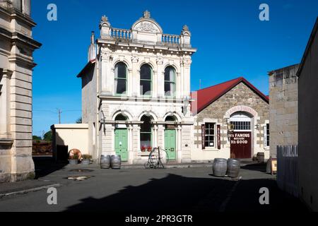 Magazzini ed edifici commerciali, Harbour Street, Oamaru, North Otago, South Island, Nuova Zelanda Foto Stock